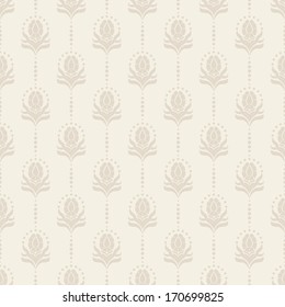 Vector damask seamless pattern background. Elegant luxury texture for wallpapers, backgrounds and page fill.