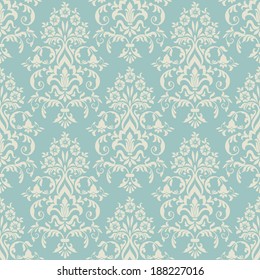 Vector damask seamless pattern background. Elegant luxury texture for wallpapers, backgrounds and page fill.