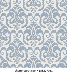 Vector damask seamless pattern background. Elegant luxury texture for wallpapers, backgrounds and page fill.