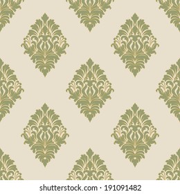 Vector damask seamless pattern background. Elegant luxury texture for wallpapers, backgrounds and page fill.