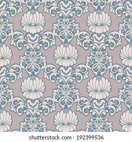 Vector damask seamless pattern background. Elegant luxury texture for wallpapers, backgrounds and page fill.