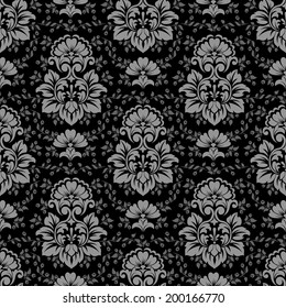 Vector damask seamless pattern background. Elegant luxury texture for wallpapers, backgrounds and page fill.