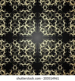 Vector damask seamless pattern background. Elegant luxury texture