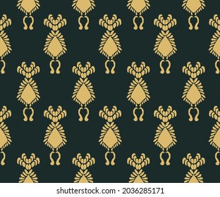Vector damask seamless pattern background. Elegant luxury texture for wallpapers, backgrounds and page fill.