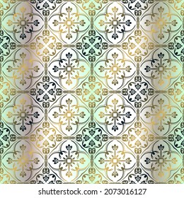 Vector damask seamless pattern background. Classic vintage pattern