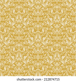 Vector damask seamless pattern background. Elegant luxury texture for wallpapers, backgrounds and page fill.