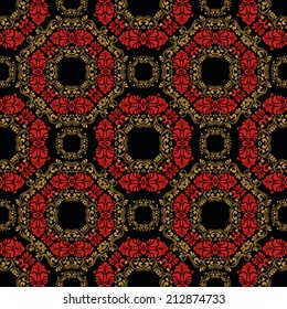 Vector damask seamless pattern background. Elegant luxury texture for wallpapers, backgrounds and page fill.