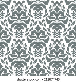 Vector damask seamless pattern background. Elegant luxury texture for wallpapers, backgrounds and page fill.