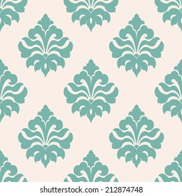 Vector damask seamless pattern background. Elegant luxury texture for wallpapers, backgrounds and page fill.
