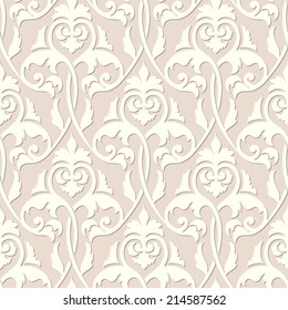 Vector damask seamless pattern background. Elegant luxury texture for wallpapers, backgrounds and page fill.