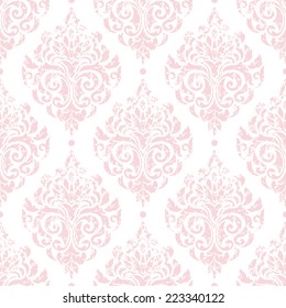 Vector damask seamless pattern background. Elegant luxury texture for wallpapers, backgrounds and page fill.