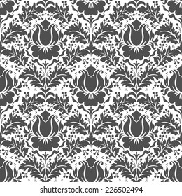 Vector damask seamless pattern background. Elegant luxury texture for wallpapers, backgrounds and page fill.