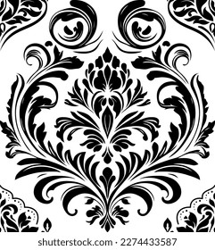 Free damask seamless pattern