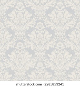 Image vectorielle arrière-plan damassé harmonieux, motif harmonieux. Luxe classique, ornement damassé classique, texture royale victorienne harmonieuse pour papiers peints, textile, enveloppement. Exquis modèle baroque floral.