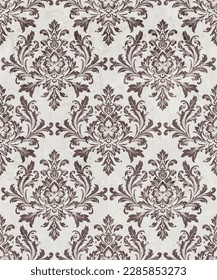 Vector damask seamless pattern background. Classical luxury old fashioned damask ornament, royal victorian seamless texture for wallpapers, textile, wrapping. Exquisite floral baroque template.