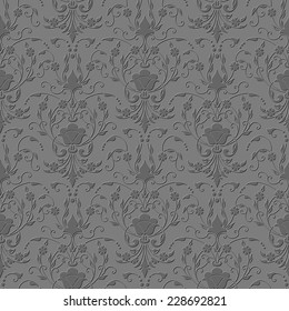 Vector damask seamless pattern background. Elegant luxury texture for wallpapers, backgrounds and page fill.
