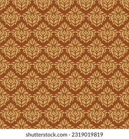 Vector damask seamless pattern background. Elegant luxury texture for wallpapers, golden leaf ornamental backgrounds. raper and packaging paper