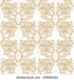 Vector damask seamless pattern background. Elegant luxury texture for wallpapers, backgrounds and page fill. EPS
