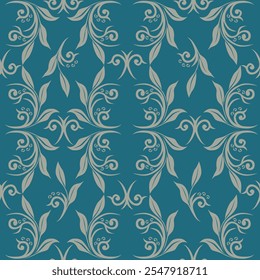 Vector damask seamless pattern background. Elegant luxury texture for wallpapers, backgrounds and page fill.