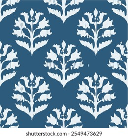 Vector damask seamless pattern background. Classical luxury old fashioned damask ornament, royal victorian seamless texture for wallpapers, textile, wrapping. Exquisite floral baroque template.