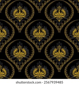 Vector damask seamless pattern background for wallpapers, textile, wrapping.
