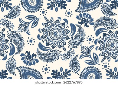 Máscara de vetor plano de fundo padrão sem costura. Elegante textura de luxo para papéis de parede e decoração.Motivos Ikat floral bordado.Padrão oriental étnico tradicional.Geometric flor folclore
