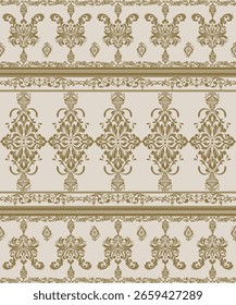 Vector damask seamless pattern background. Classical luxury old fashioned damask,  seamless texture, textile, wrapping.  template