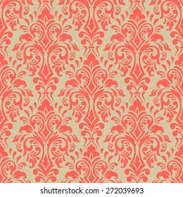 Vector damask seamless pattern background. Elegant luxury texture for wallpapers, backgrounds and page fill.
