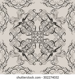 Vector damask seamless pattern background. Elegant luxury texture for wallpapers, backgrounds and page fill.