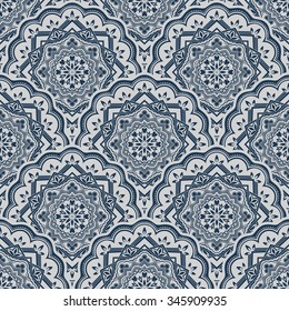 Vector damask seamless pattern background. Classical luxury old fashioned damask ornament, royal victorian seamless texture for wallpapers, textile, wrapping. Exquisite floral baroque template.