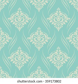 Vector damask seamless pattern background. Classical luxury old fashioned damask ornament, royal victorian seamless texture for wallpapers, textile, wrapping. Exquisite floral baroque template.