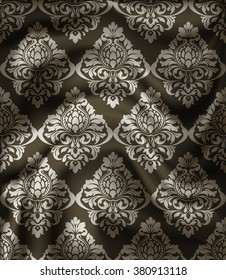 Vector damask seamless pattern background. Classical luxury old fashioned damask ornament, royal victorian seamless texture for wallpapers, textile, wrapping. Exquisite floral baroque template.