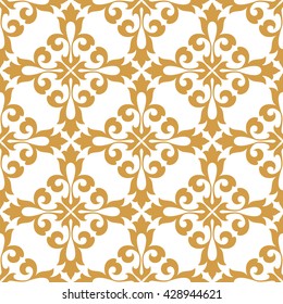 Vector damask seamless pattern background. Classical luxury old fashioned damask ornament, royal Victorian seamless texture for wallpapers, textile, wrapping. 