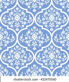 Vector damask seamless pattern background. Classical luxury old fashioned damask ornament, royal Victorian seamless texture for wallpapers, textile, wrapping. 