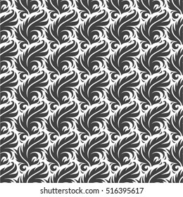 Vector damask seamless pattern background. Classical luxury old fashioned damask ornament, royal victorian seamless texture for wallpapers, textile, wrapping. Exquisite floral baroque template.