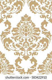 Vector damask seamless pattern background. 