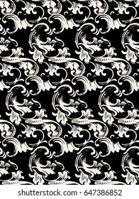 Vector damask seamless pattern background. Elegant luxury texture for wallpapers, backgrounds and page fill.