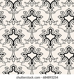 Vector damask seamless pattern background. Elegant luxury texture for wallpapers, backgrounds and page fill.