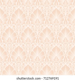 Vector damask seamless pattern background. Classical luxury old fashioned damask ornament, royal victorian seamless texture for wallpapers, textile, wrapping. Exquisite floral baroque template.