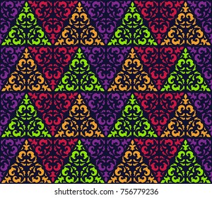 Vector damask seamless pattern background. Elegant luxury texture for wallpapers, backgrounds and page fill.