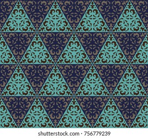 Vector damask seamless pattern background. Elegant luxury texture for wallpapers, backgrounds and page fill.