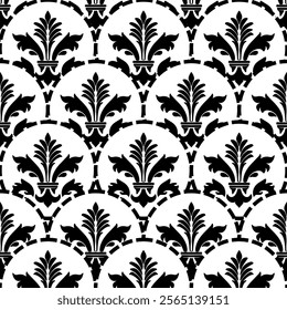 Vector damask seamless pattern. Elegant luxury texture for wallpapers, backgrounds and page fill. vector illustration for elegant textile design.