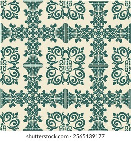 Vector damask seamless pattern. Elegant luxury texture for wallpapers, backgrounds and page fill. vector illustration for elegant textile design.