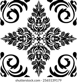Vector damask seamless pattern. Elegant luxury texture for wallpapers, backgrounds and page fill. vector illustration for elegant textile design.