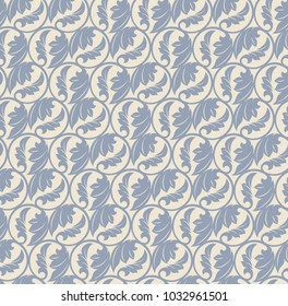Vector damask seamless pattern element. 