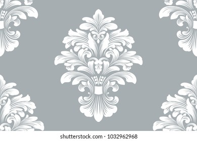 Vector damask seamless pattern element. Classical luxury old fashioned damask ornament, royal victorian seamless texture for wallpapers, textile, wrapping. Exquisite floral baroque template.