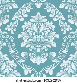 Vector damask seamless pattern element. Classical luxury old fashioned damask ornament, royal victorian seamless texture for wallpapers, textile, wrapping. Exquisite floral baroque template.