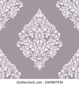 Vector damask seamless pattern element. Classical luxury old fashioned damask ornament, royal victorian seamless texture for wallpapers, textile, wrapping. Exquisite floral baroque template.