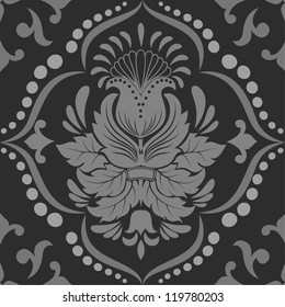 Vector damask seamless pattern element. Classical luxury old fashioned damask ornament, royal victorian seamless texture for wallpapers, textile, wrapping. Exquisite floral baroque template.