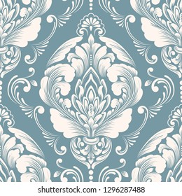 Vector damask seamless pattern element. Classical luxury old fashioned damask ornament, royal victorian seamless texture for wallpapers, textile, wrapping. Exquisite floral baroque template